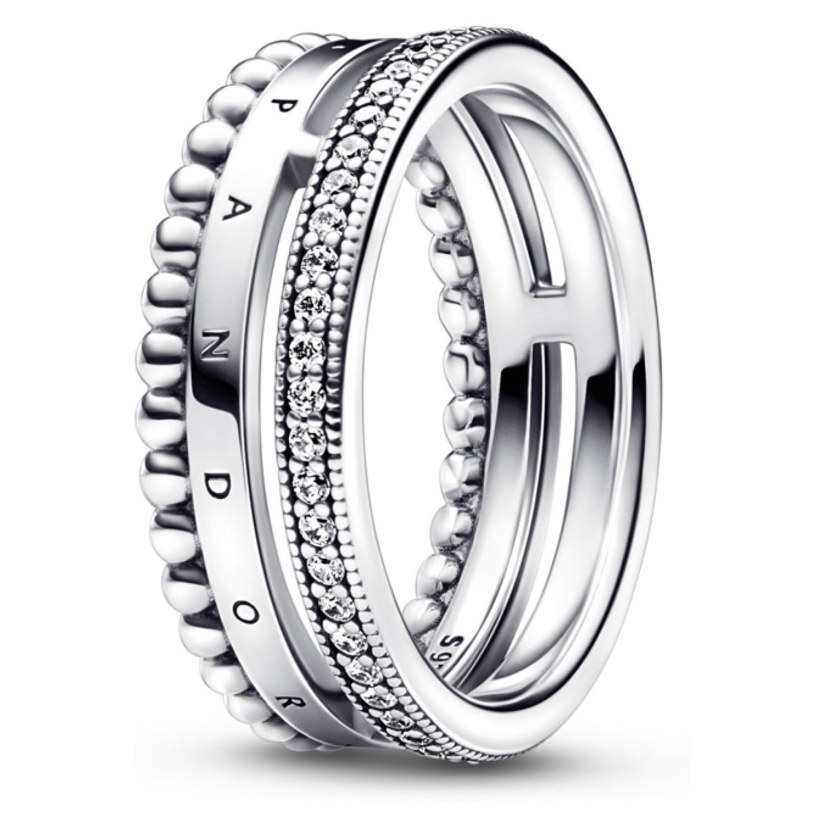 PANDORA - Anillo Insignia en Pave y Esferas Mujer Pandora