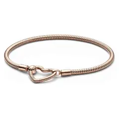 PANDORA - Pulsera Rose de 14k Cierre de Corazón Mujer