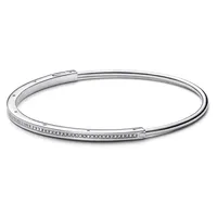 Brazalete Rigido Insignia de I-D Plata Mujer