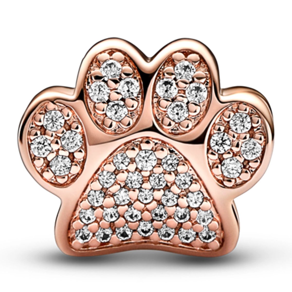 PANDORA - Charm Rose Huella de pata brillante Mujer Pandora