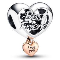 Charm Rose Y Plata Te Amo Mejor Amiga Mujer