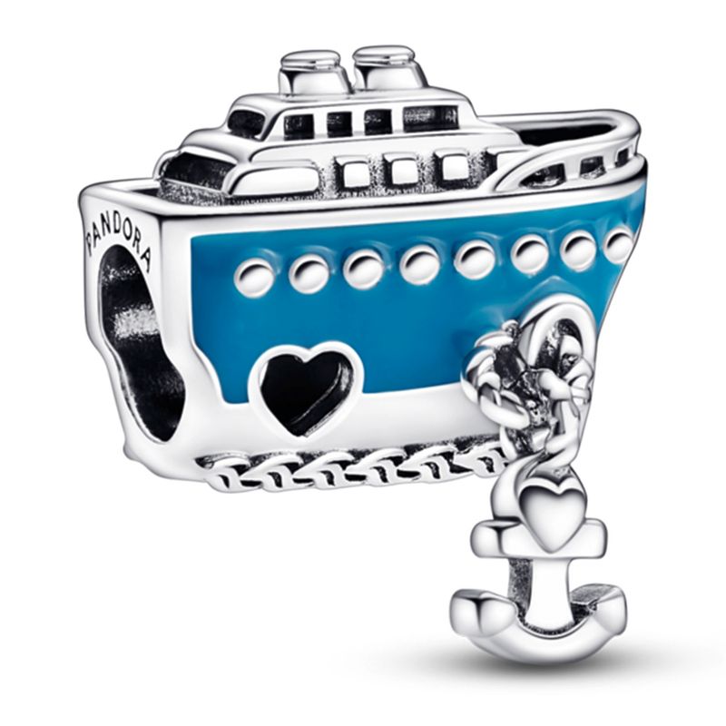 PANDORA - Charm Crucero Anclado Esmalte Azul Mujer Pandora