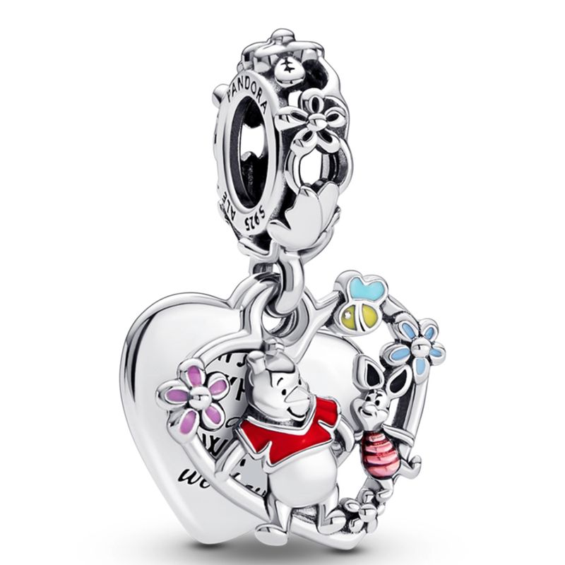 PANDORA - Colgante Doble Winnie The Pooh Y Pigle Mujer Pandora