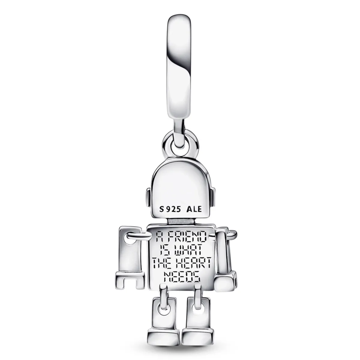 PANDORA - Colgante Robot Bot Esmalte Negro Y Blanco Mujer Pandora