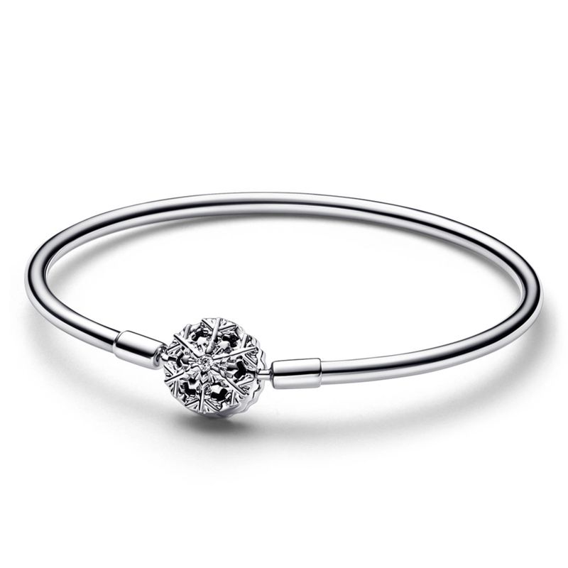 PANDORA - Pandora Pulsera Rigido Cierre de Copo de Nieve de Plata