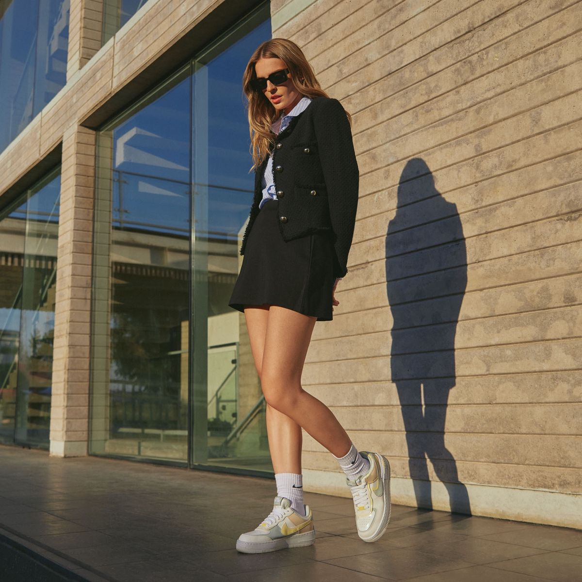 NIKE - Air Force F1 Shadow Zapatilla Urbana Mujer Blanco Nike