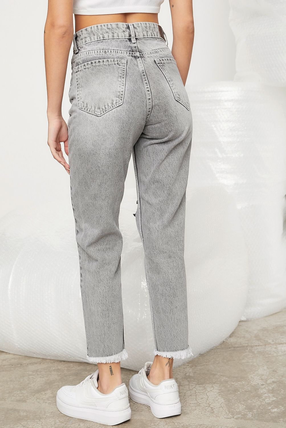 SYBILLA - Sybilla Jeans Mom Tiro Alto Mujer