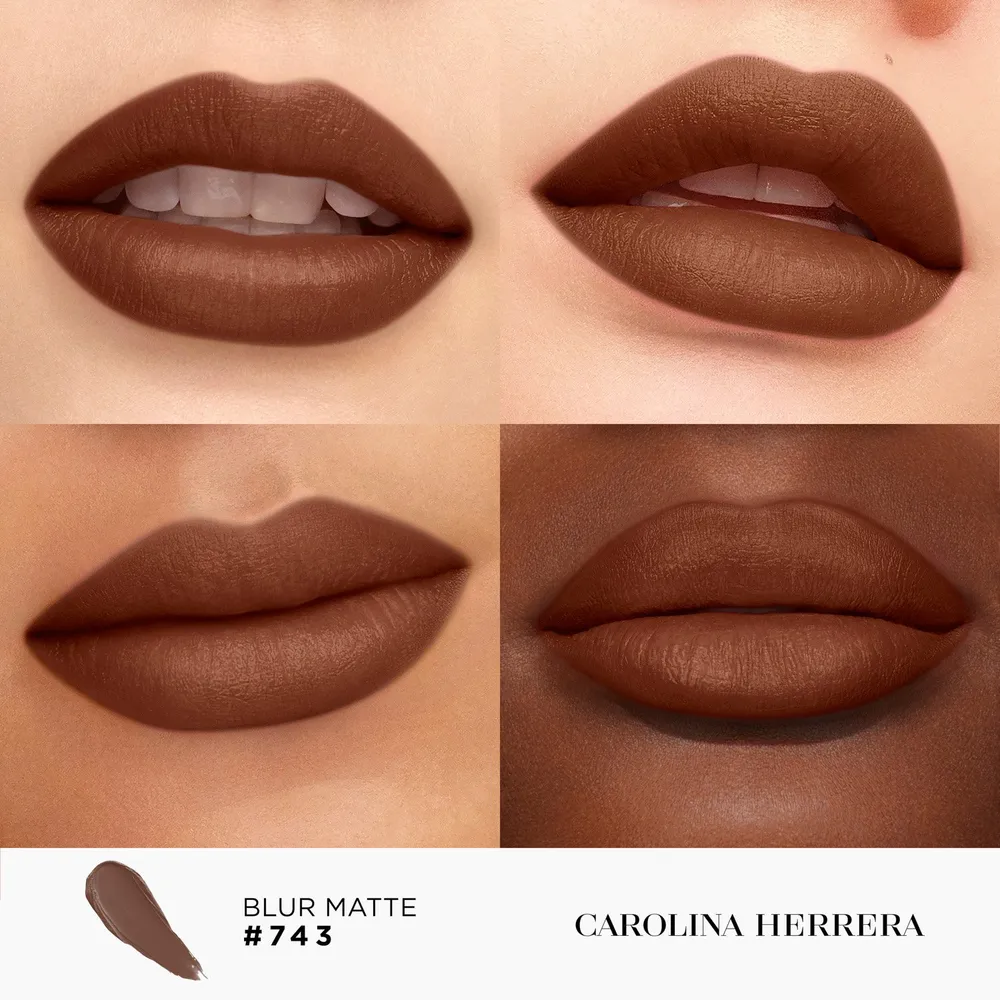 Carolina Herrera Fabulous Kiss Lipstick Blur Matte 743 Sweet Brown, foto 4