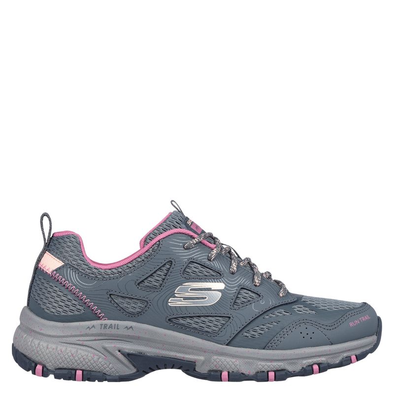SKECHERS - Zapatilla Running Mujer Cuero Gris Skechers