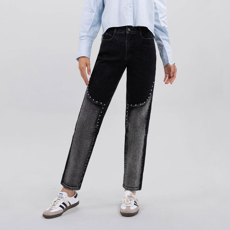 RAINDOOR - Jeans Recto Nuria Tiro Alto Mujer Raindoor