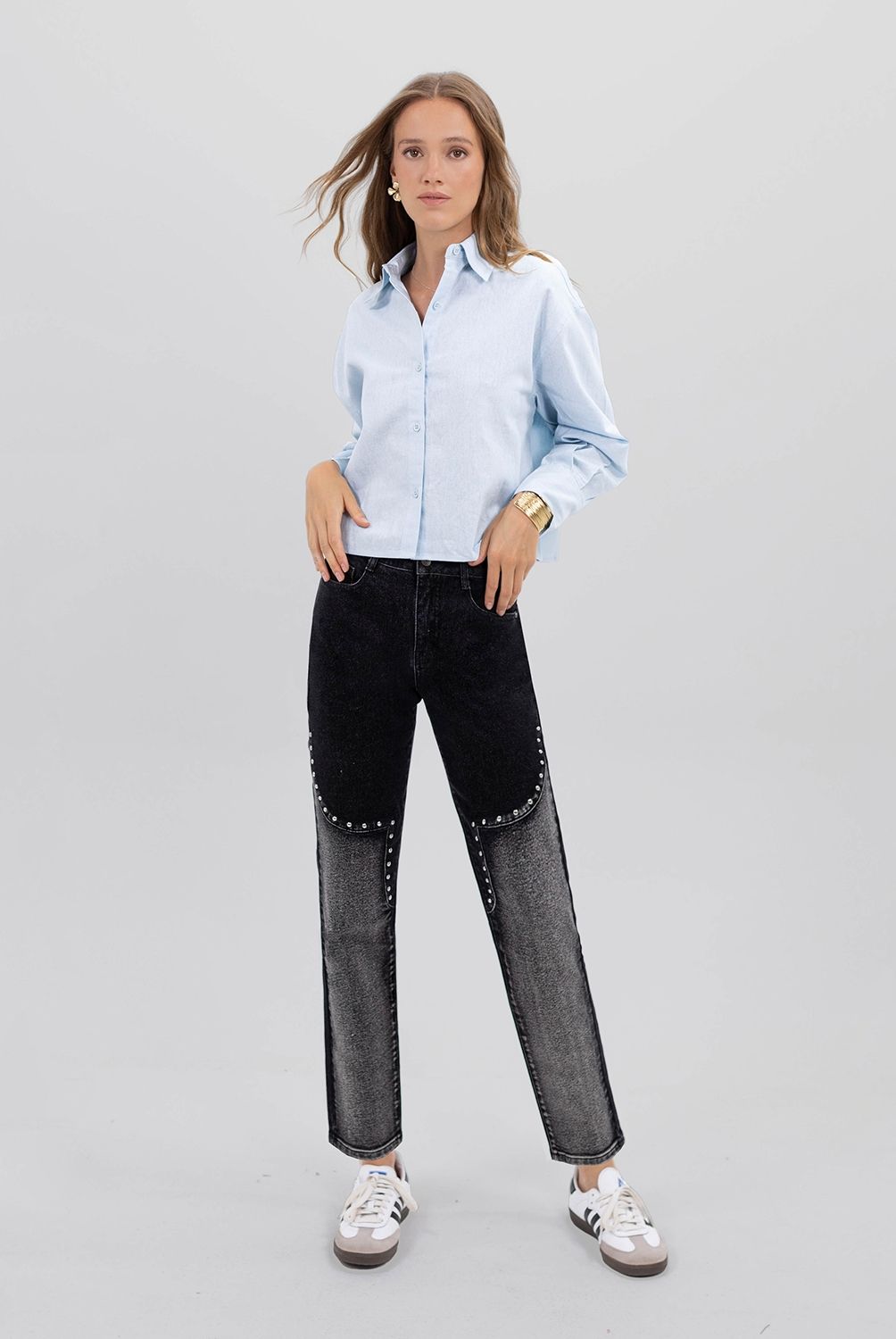 RAINDOOR - Jeans Recto Nuria Tiro Alto Mujer Raindoor