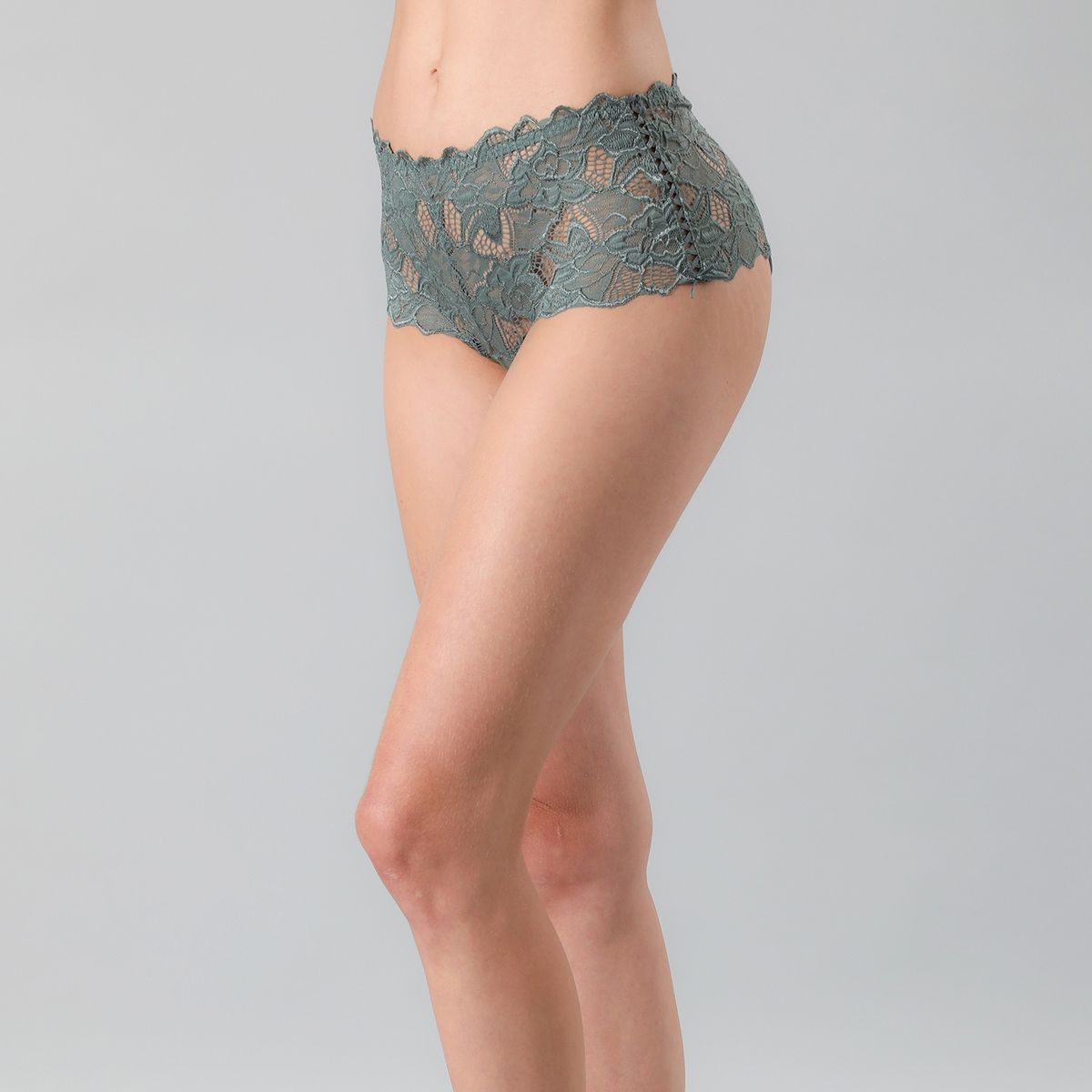 FLORES - Pantaleta Encaje Pasamaneria Y Lycra Mujer Flores