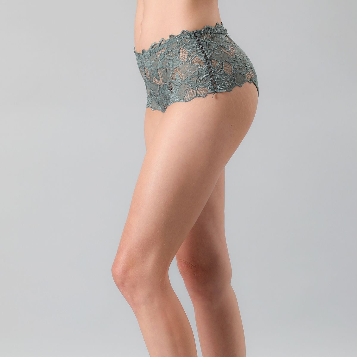 FLORES - Pantaleta Encaje Pasamaneria Y Lycra Mujer Flores