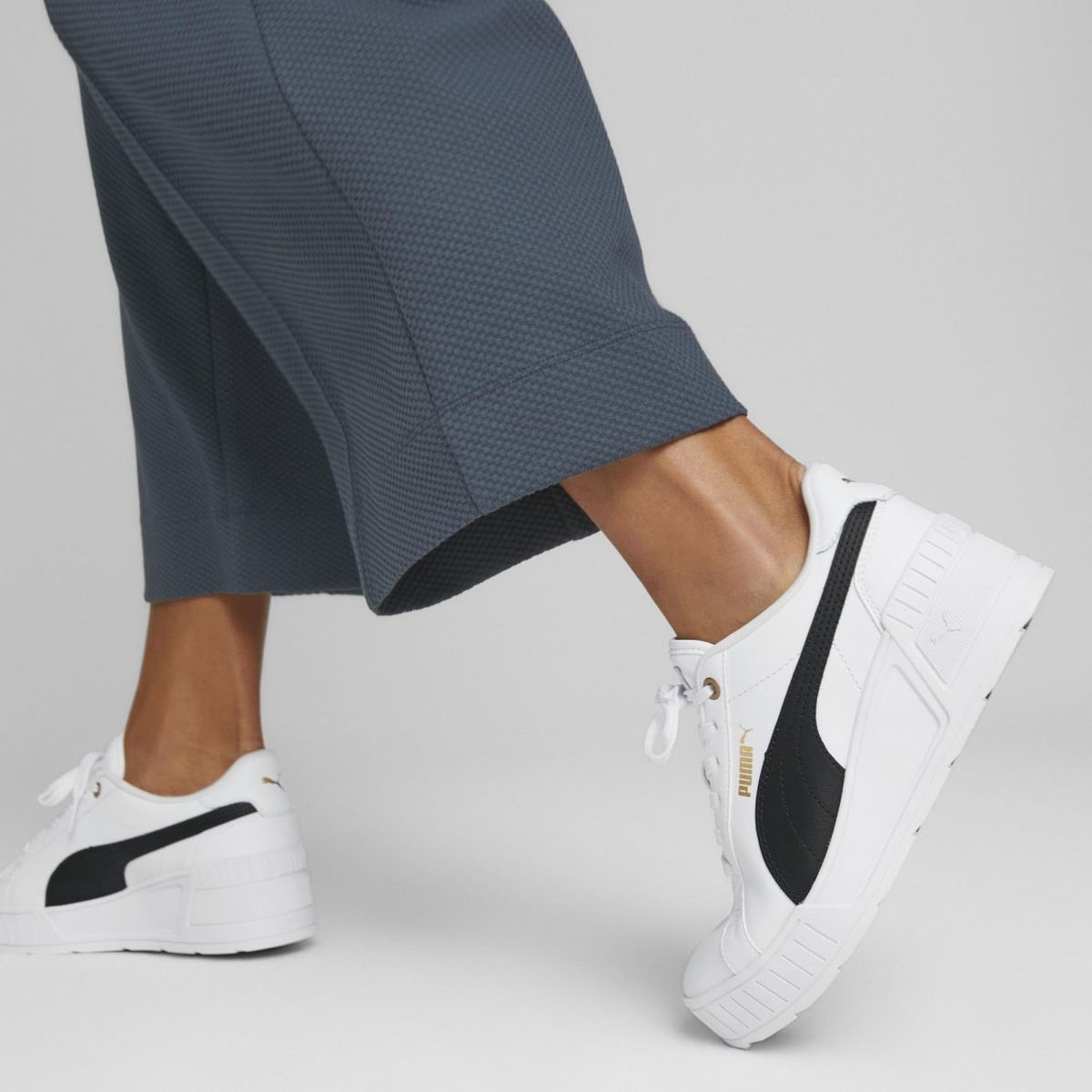 PUMA - Karmen Wedge Zapatilla Urbana Mujer Cuero Blanco Puma