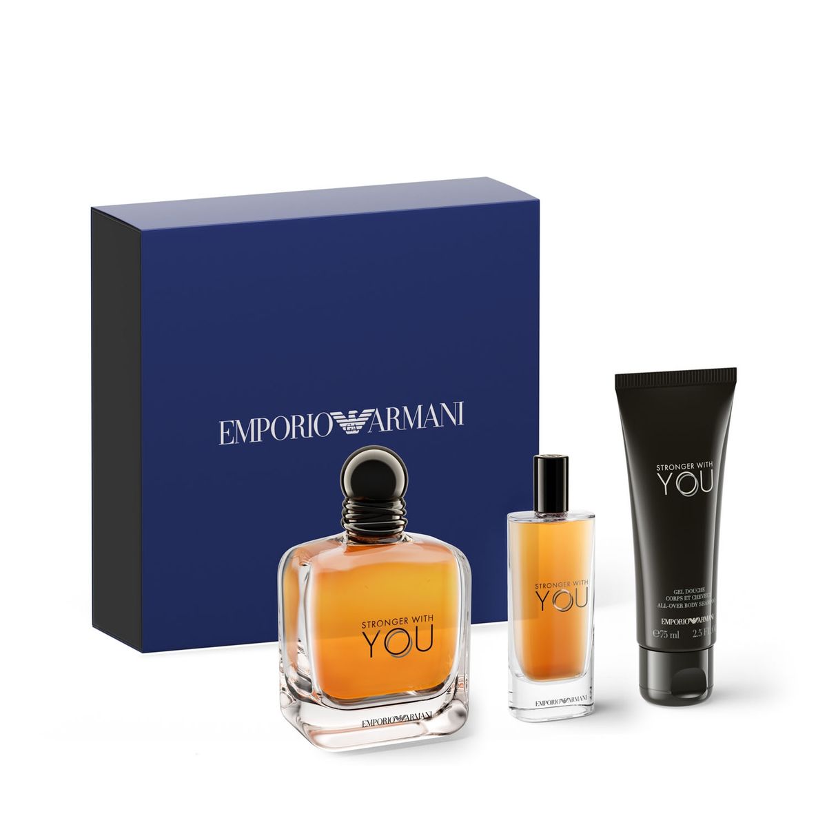 GIORGIO ARMANI - Set Perfume Hombre Stronger With You EDT 100Ml + 15Ml + Gel De Ducha 75Ml Giorgio Armani