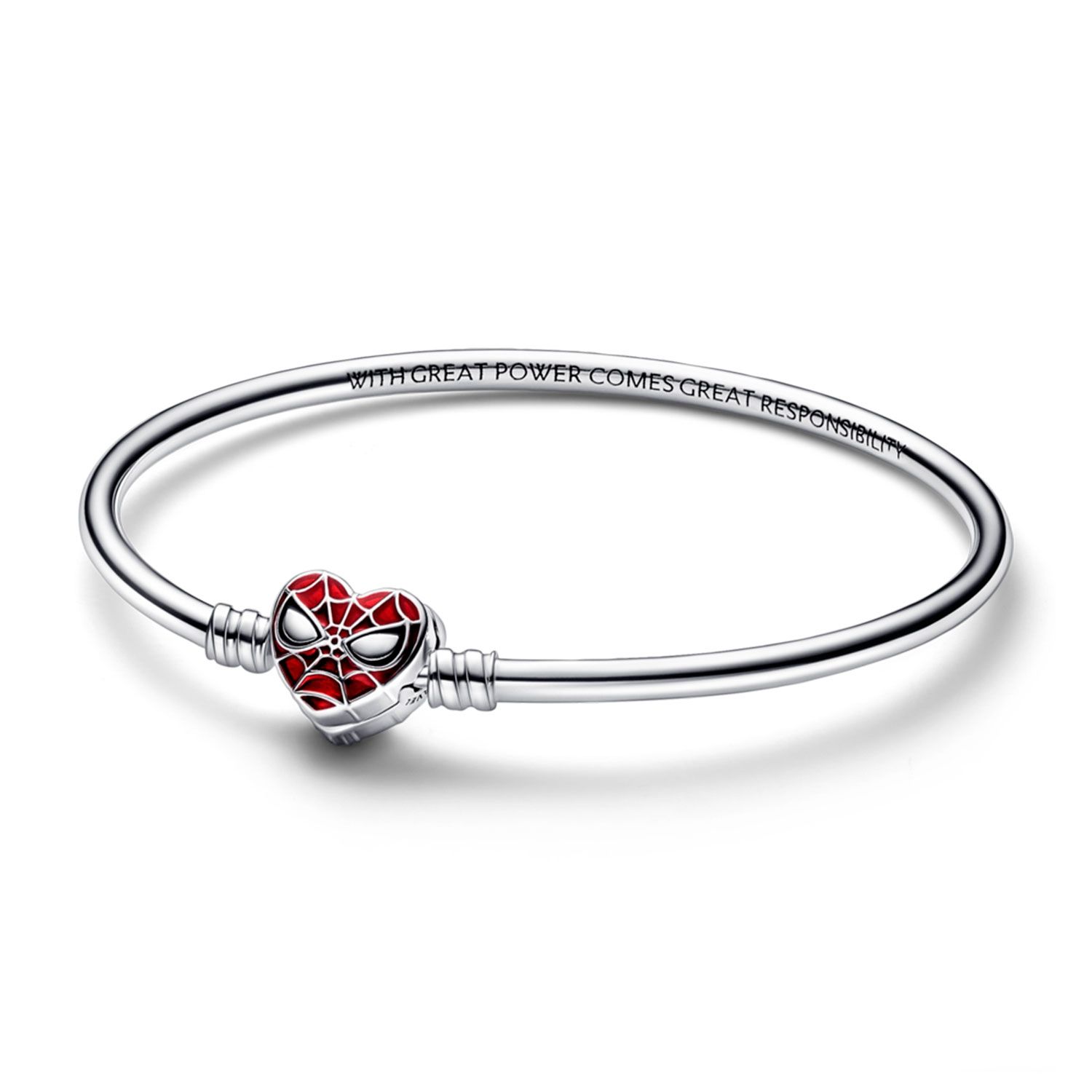 PANDORA Brazalete Rígida Con Cierre De Máscara Spider-Man De