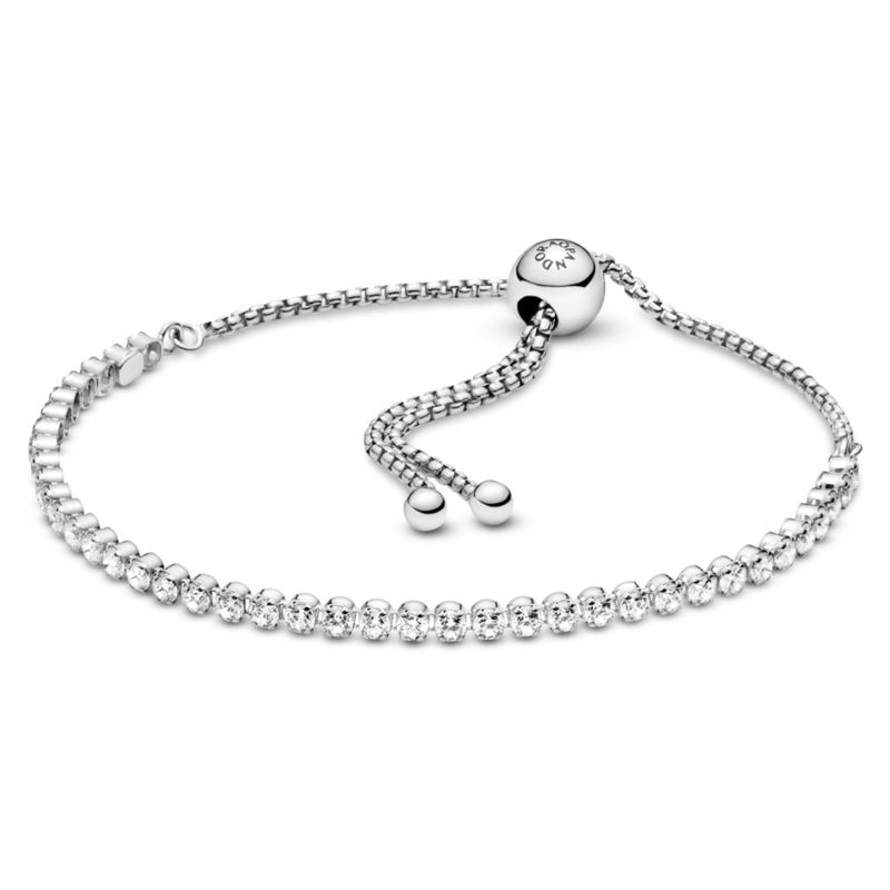 PANDORA - Pulsera Con Cierre Deslizante Hebras Bril Mujer Pandora