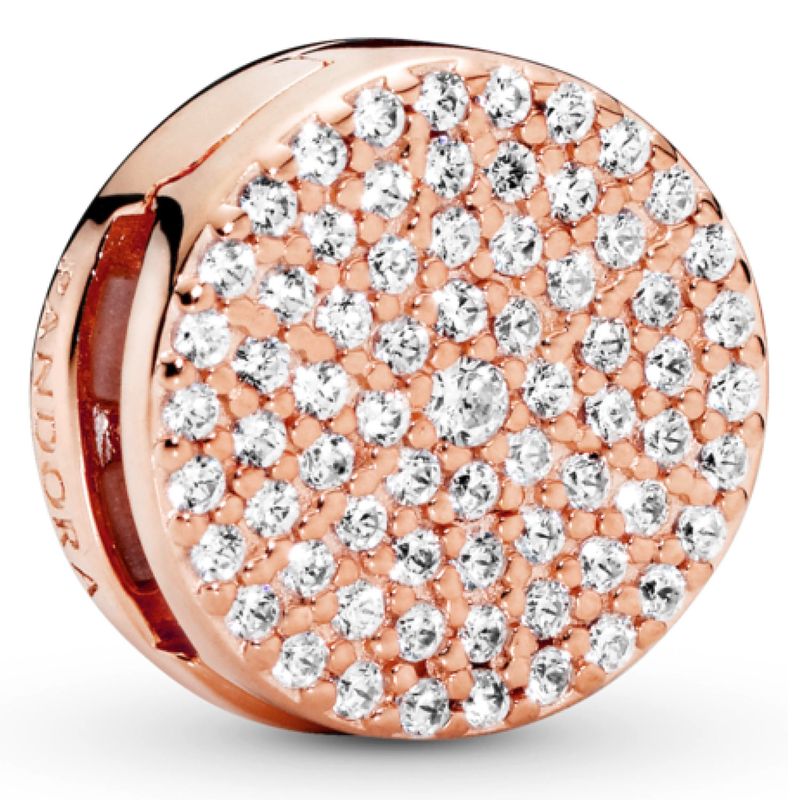 PANDORA - Clip En Rose Deslumbrante Elegancia Mujer Pandora