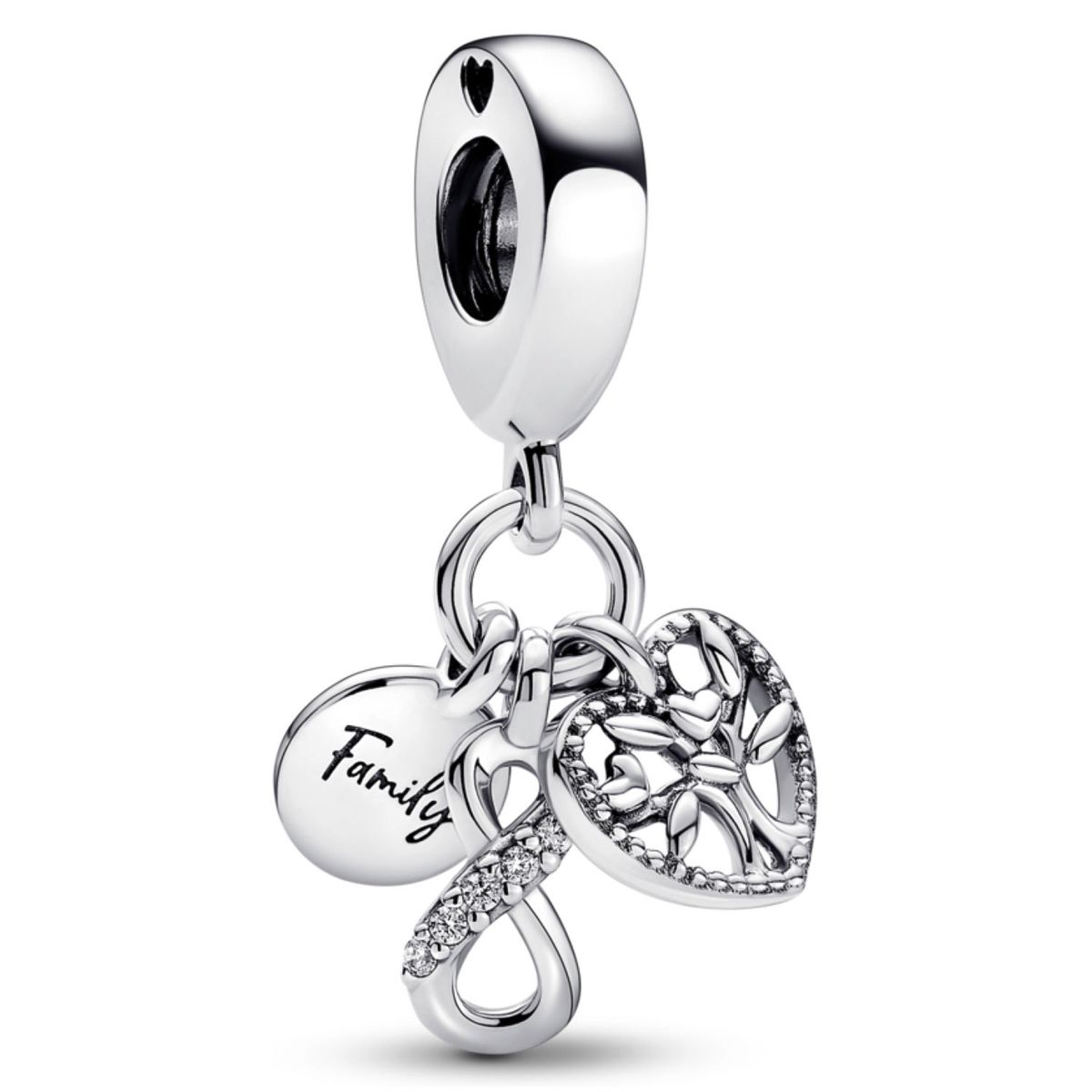 PANDORA - Charm Colgante Triple Infinito Familia Mujer Pandora