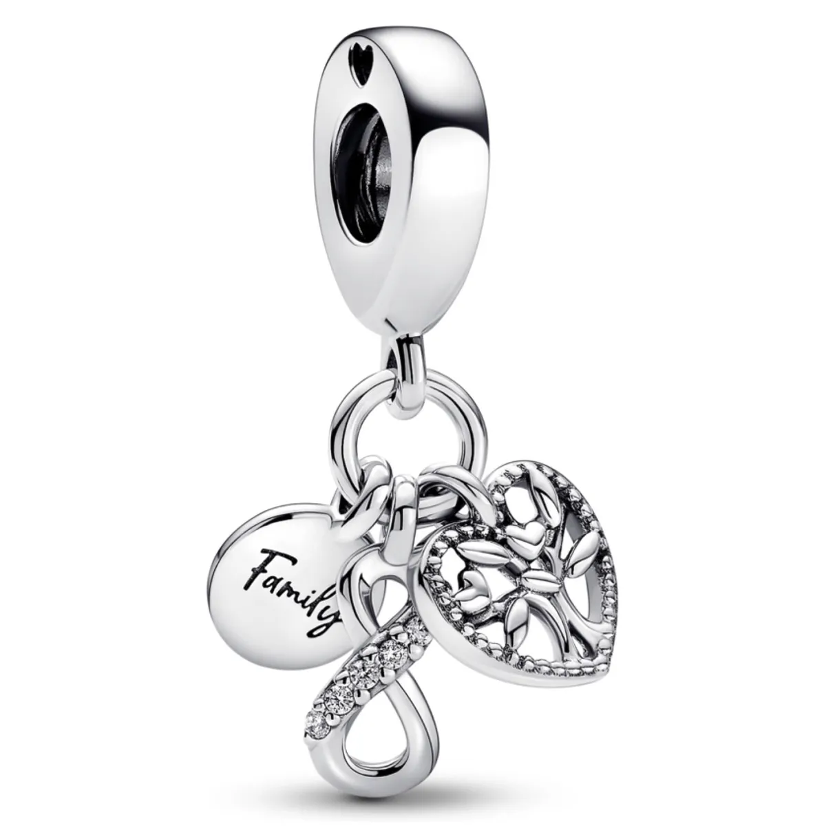 PANDORA - Charm Colgante Triple Infinito Familia Mujer Pandora