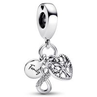 Charm Colgante Triple Infinito Familia Mujer