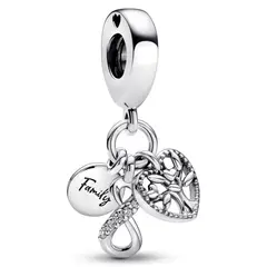 PANDORA - Charm Colgante Triple Infinito Familia Mujer