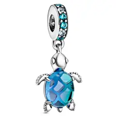 PANDORA - Charm Colgante En Plata Tortuga Marina Cristales Mujer