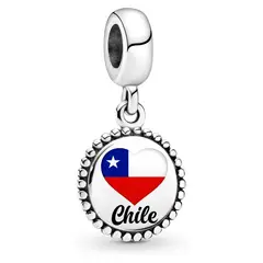 PANDORA - Colgante Momentos Inolvidables Bandera Corazón Mujer