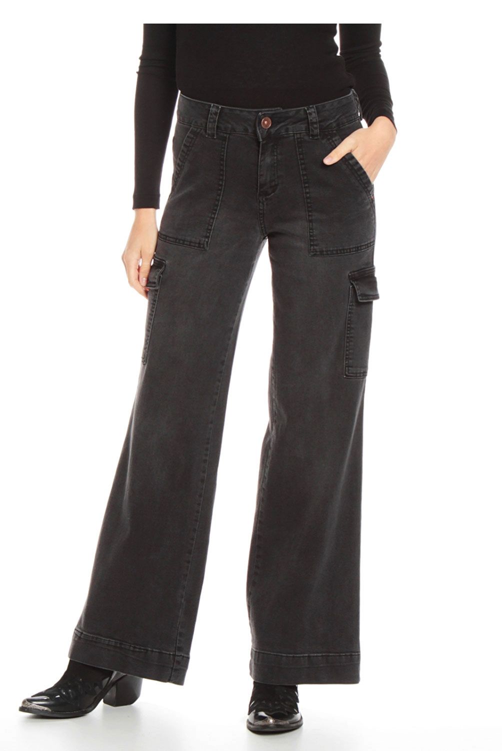 WADOS - Wados Jeans Cargo Tiro Alto Mujer