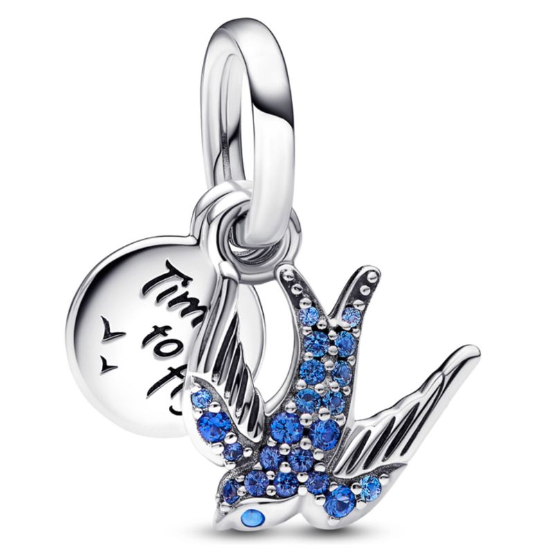 PANDORA - Colgante Golondrina Doble Encanto Mujer Pandora