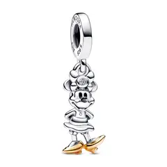 PANDORA - Charm Disney 100 Minnie Plata Y Oro De 14K Mujer
