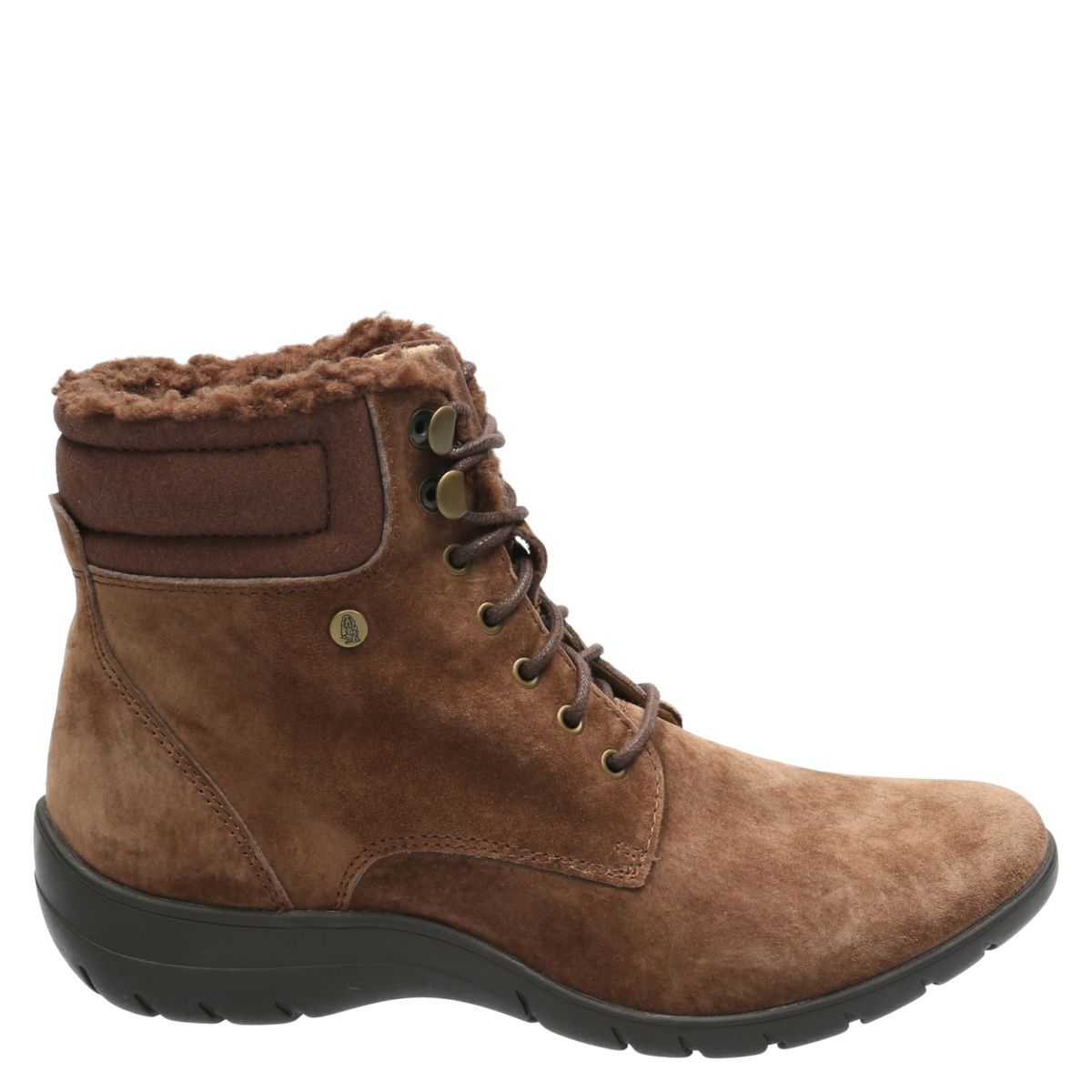 HUSH PUPPIES - Botin Mujer Cuero Café Hush Puppies