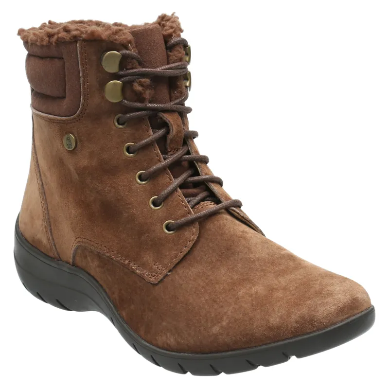 HUSH PUPPIES - Botin Mujer Cuero Café Hush Puppies