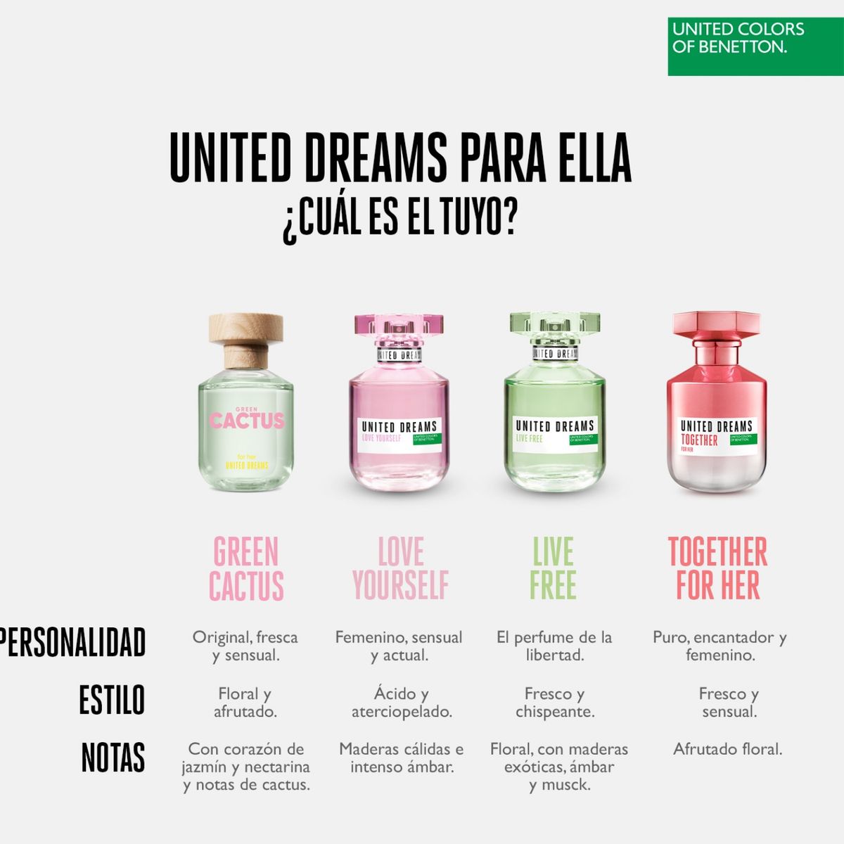 BENETTON - Perfume Mujer Benetton United Dreams Green Cactus EDT 80ML Benetton