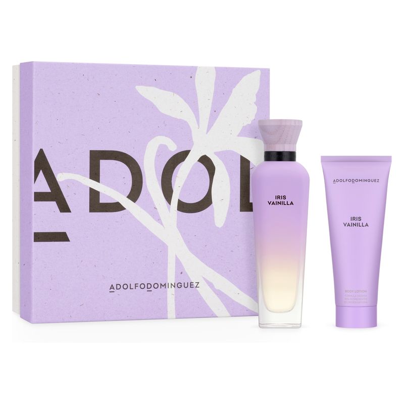 ADOLFO DOMINGUEZ - Set Perfume Mujer Agua Fresca Iris Vainilla EDT 120ML + Loción Corporal 75ML Adolfo Dominguez