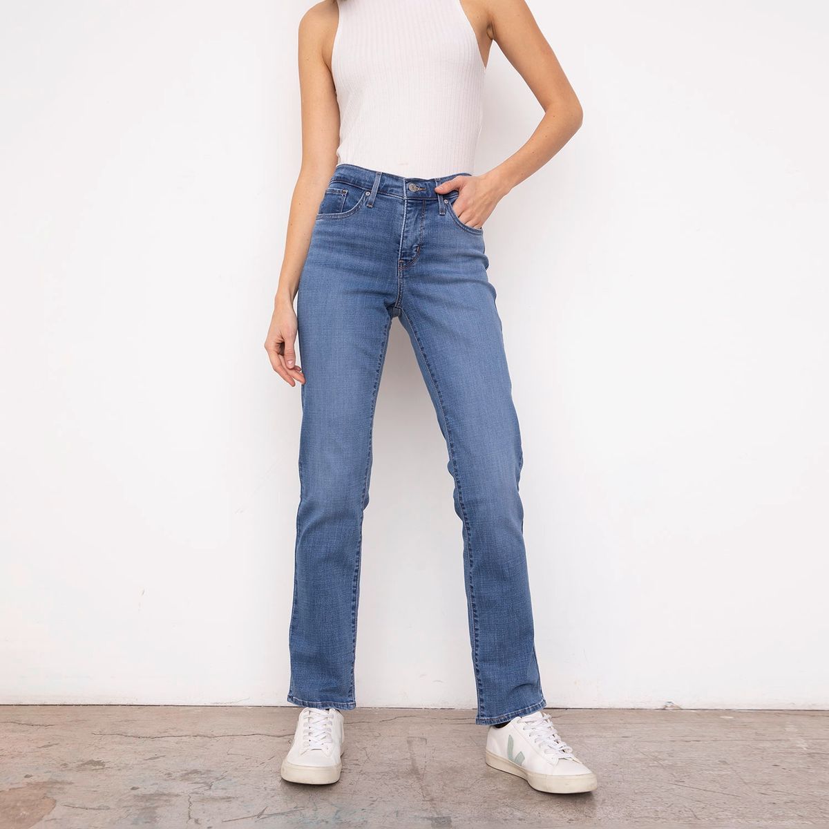 LEVIS - Levis Jeans Recto Tiro Alto Mujer
