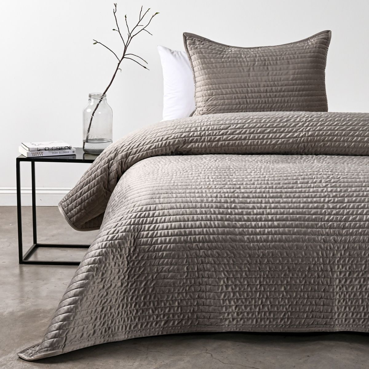 ROYAL SUPREME - Cubrecama Taupe Gris Royal Supreme