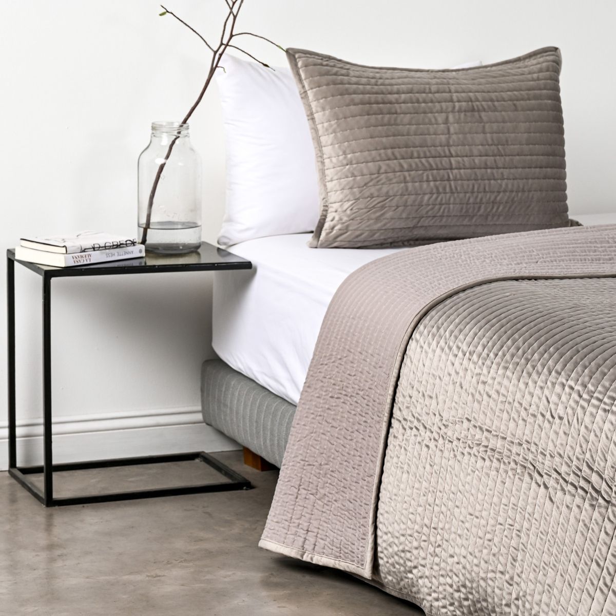 ROYAL SUPREME - Cubrecama Taupe Gris Royal Supreme