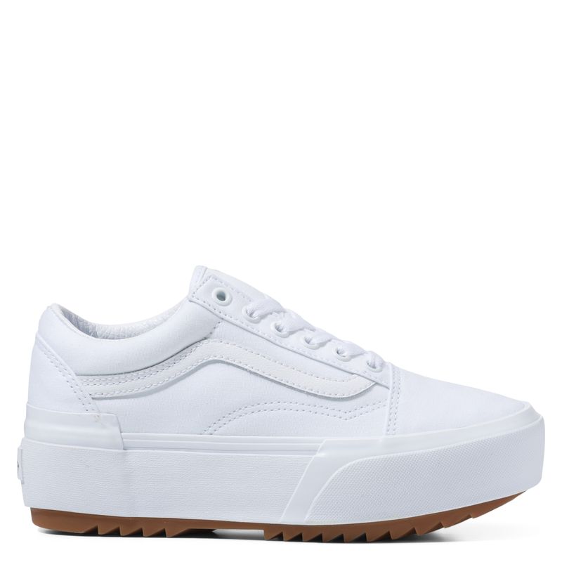 VANS - UA Old Skool Stacked Canvas Zapatilla Urbana Mujer Blanco Vans