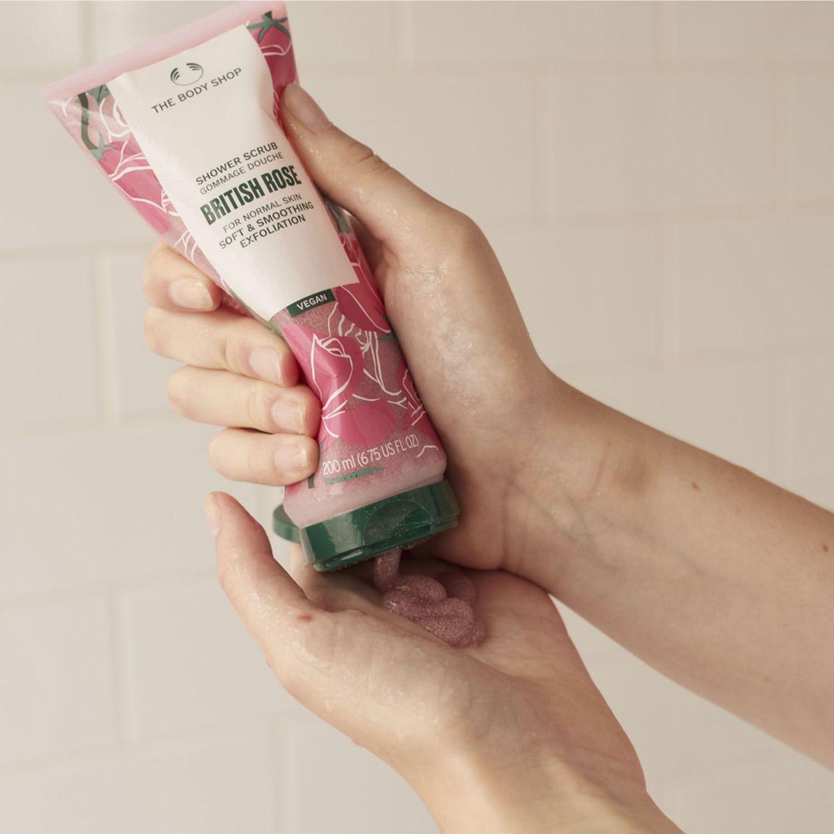 THE BODY SHOP - Exfoliante De Ducha Britis Rose 200Ml The Body Shop