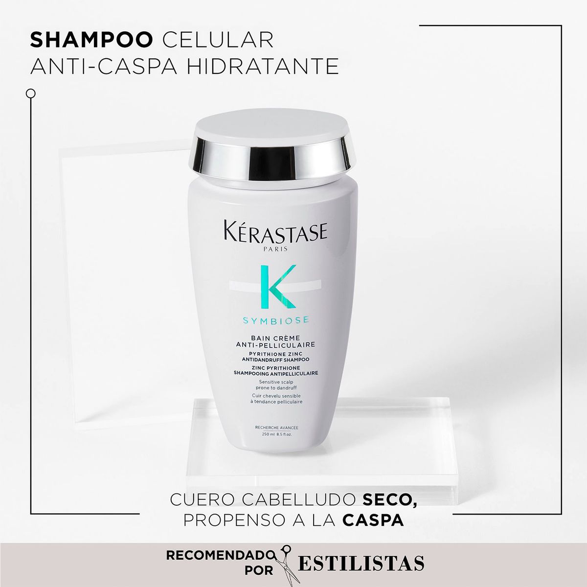 KERASTASE - Shampoo Anticaspa Hidratante Bain Crème Anti Pelliculaire Symbiose 250 Ml Kerastase