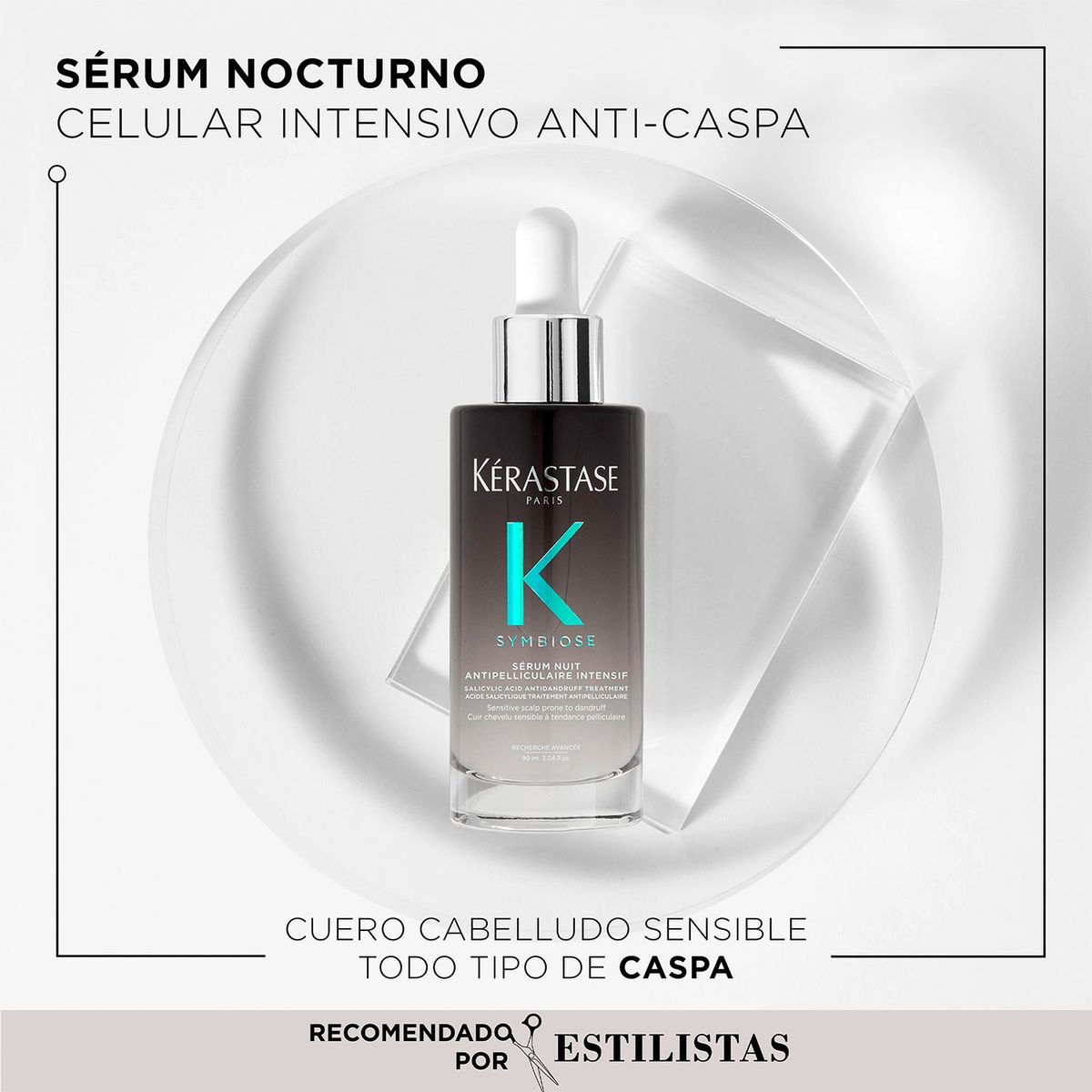 KERASTASE - Sérum nocturno anticaspa Serum Cellulaire Nuit Anti-Pelliculaire Intensf Symbiose 90ml