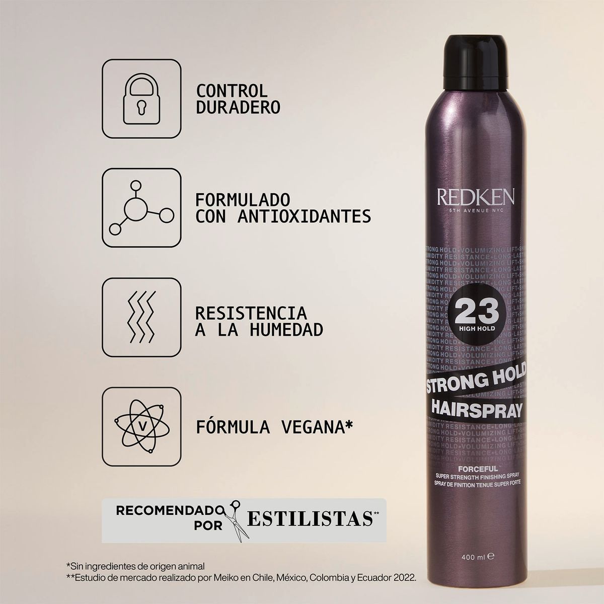 REDKEN - Spray Fijación Fuerte del Cabello Strong Hold Hairspray 23 400 ml Redken