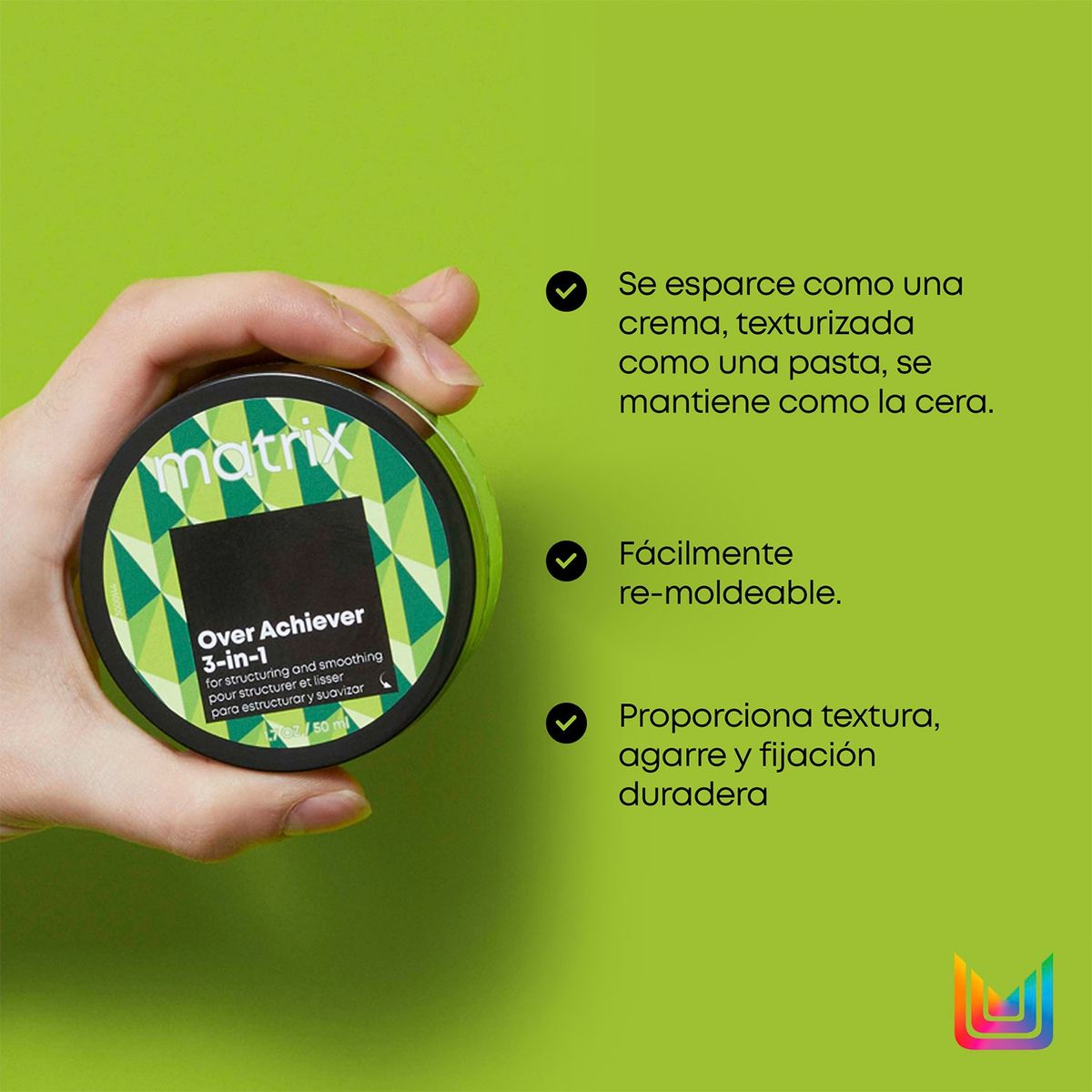 MATRIX - Cera 3-In-1 Para Peinar Over Achiever 50Ml Matrix