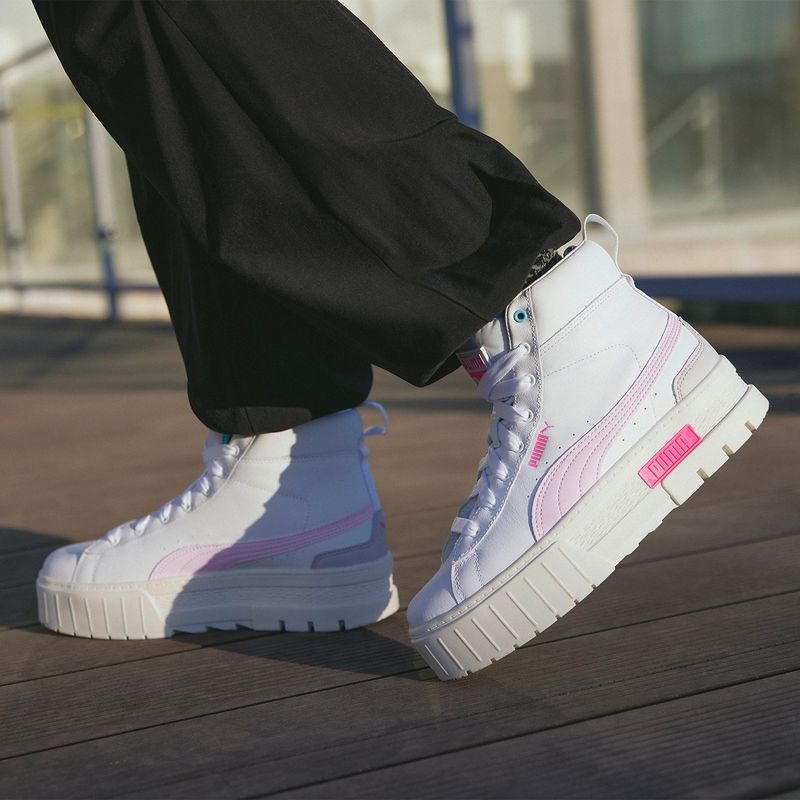PUMA - Mayze Mid Binding Zapatilla Urbana Plataforma Mujer Blanca Puma