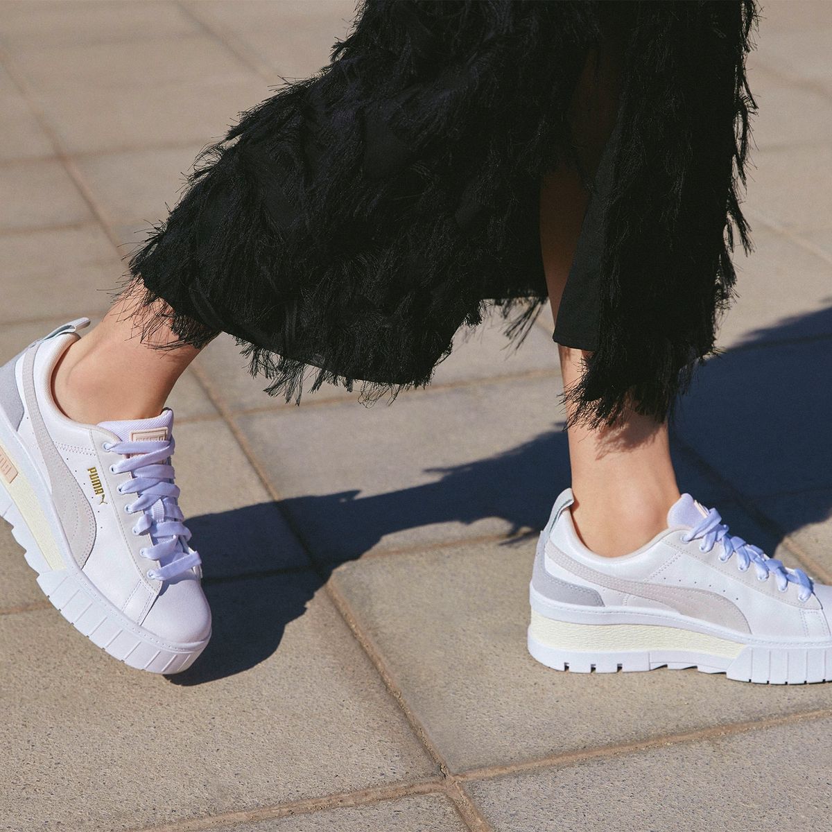 PUMA - Mayze Wedge Pastel Zapatilla Urbana Plataforma Mujer Blanca Puma