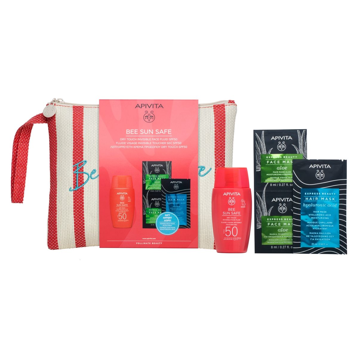 APIVITA - Set Protector Solar Fluido Toque Seco Spf50 Apivita