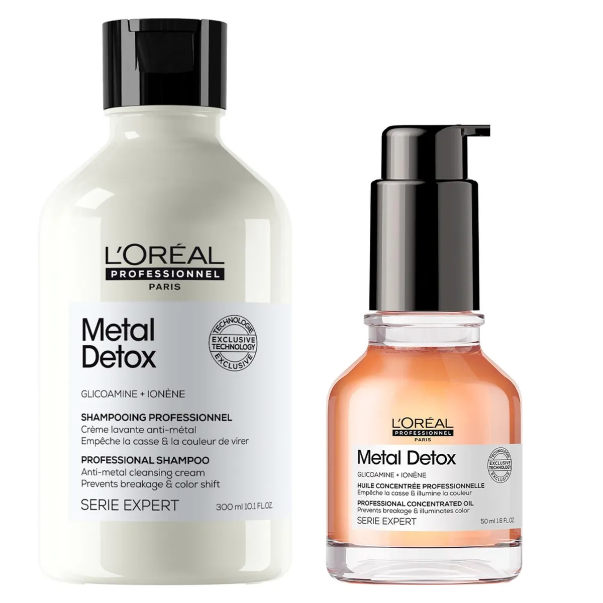 LOREAL PROFESSIONNEL - Set Profesional Anti Quiebre Detox Shampoo 300ml + Aceite 50ml Loreal Professionnel