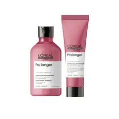 LOREAL PROFESSIONNEL - Set Fortalecedor Cabello Largo Pro Longer Shampoo 300Ml + Crema Para Peinar 150Ml Serie Expert