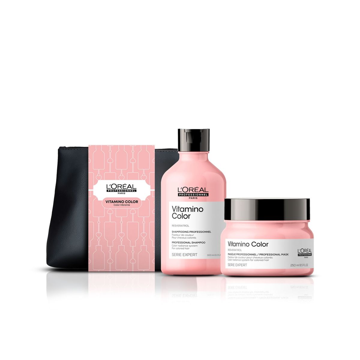 LOREAL PROFESSIONNEL - Set Cuidado del Color Cabello Teñido Vitamino Color Shampoo 300 ml + Máscara 250 ml Serie Expert